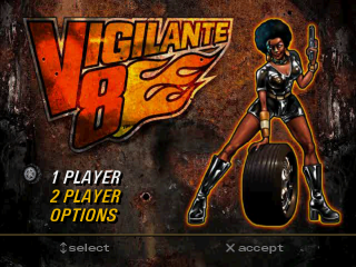 Vigilante 8 title screen for Playstation